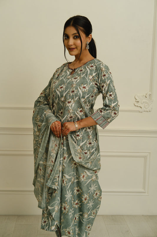 Cotton Printed Kurta Set