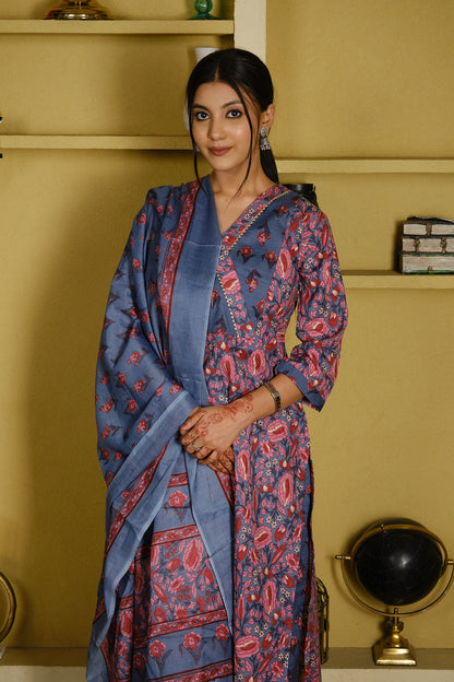 Printed Cotton Kurta Set