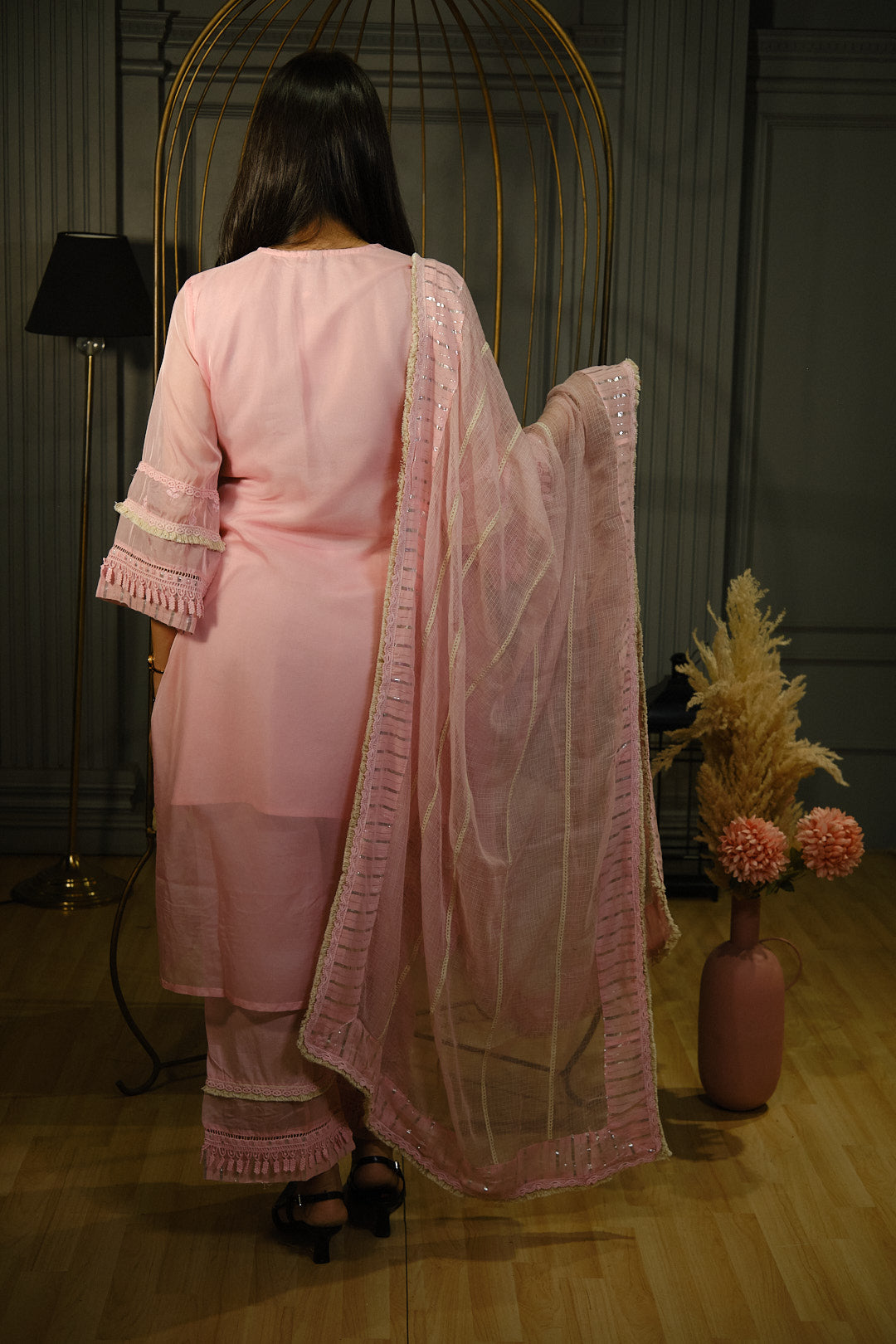 Baby Pink Designer Kurta Set